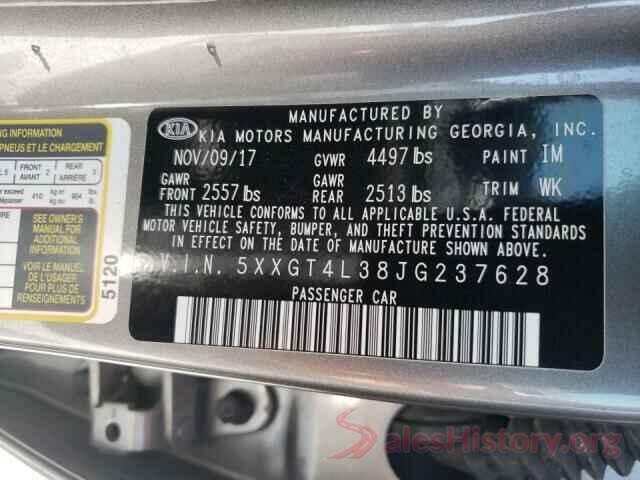 5XXGT4L38JG237628 2018 KIA OPTIMA