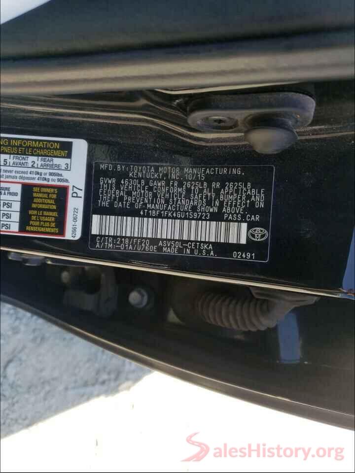 4T1BF1FK4GU159723 2016 TOYOTA CAMRY