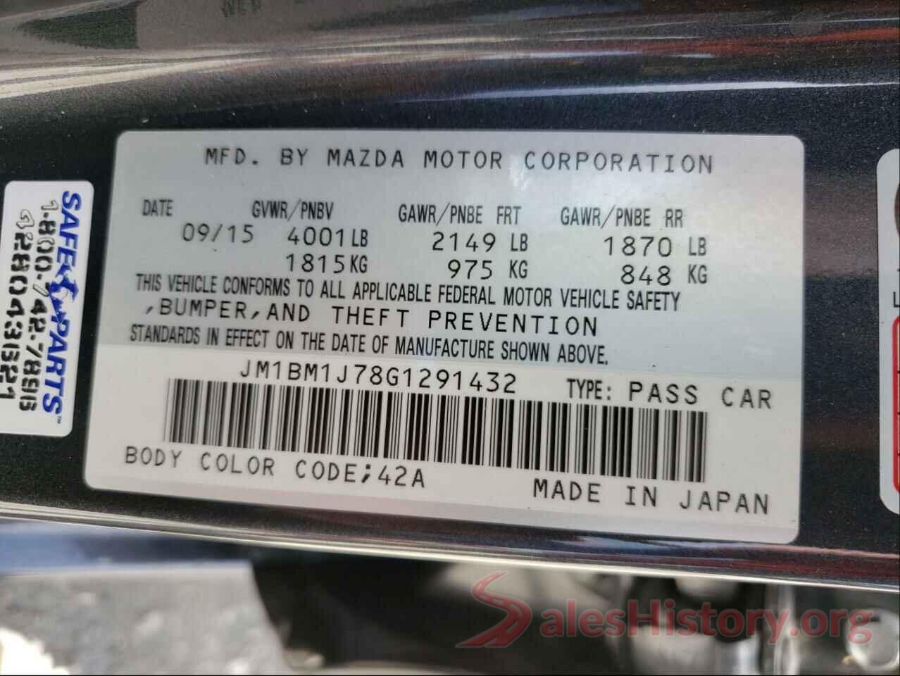 JM1BM1J78G1291432 2016 MAZDA 3