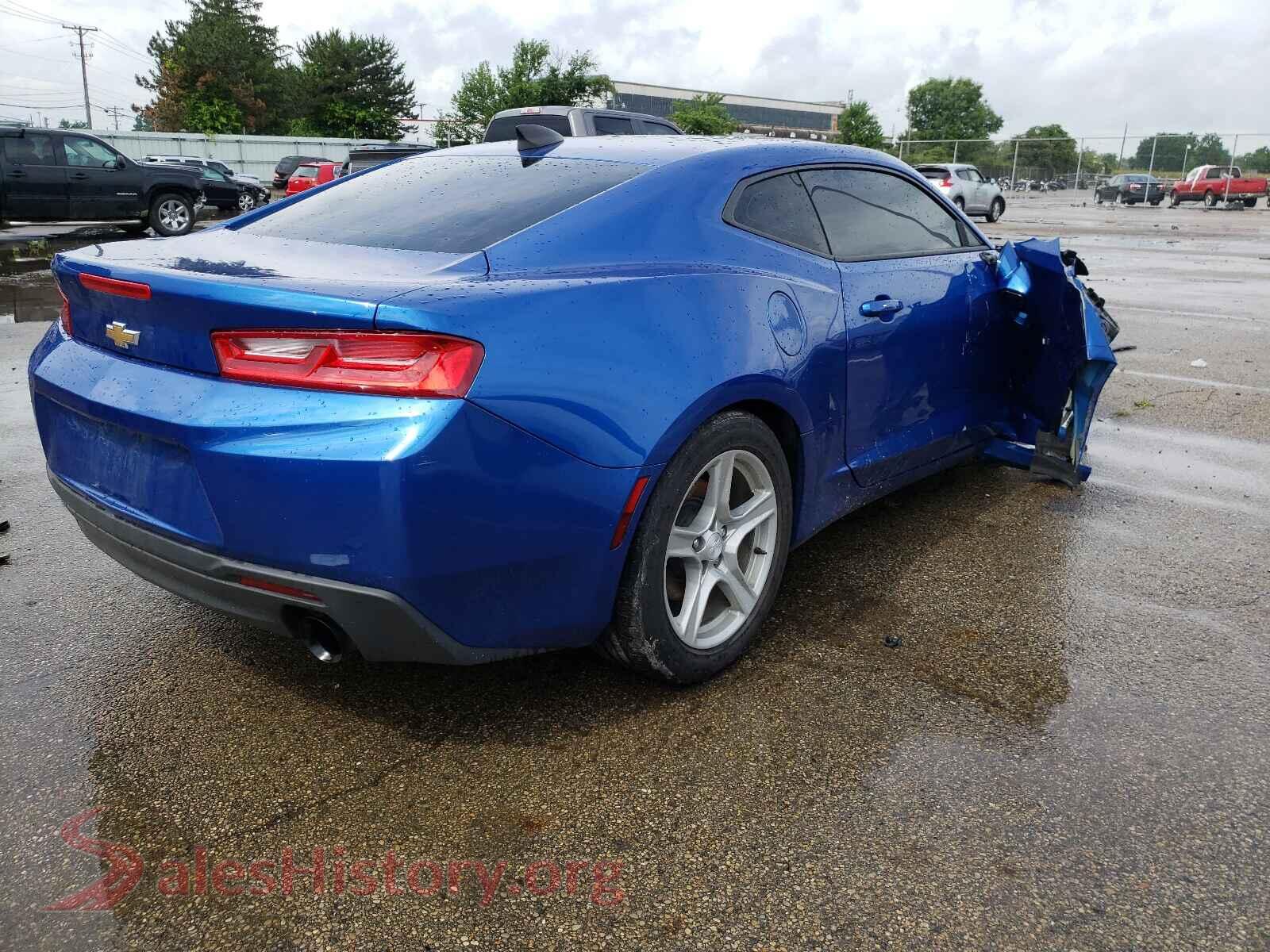 2018 CHEVROLET CAMARO VIN 1G1FB1RXXJ0175778, rear 3/4 view