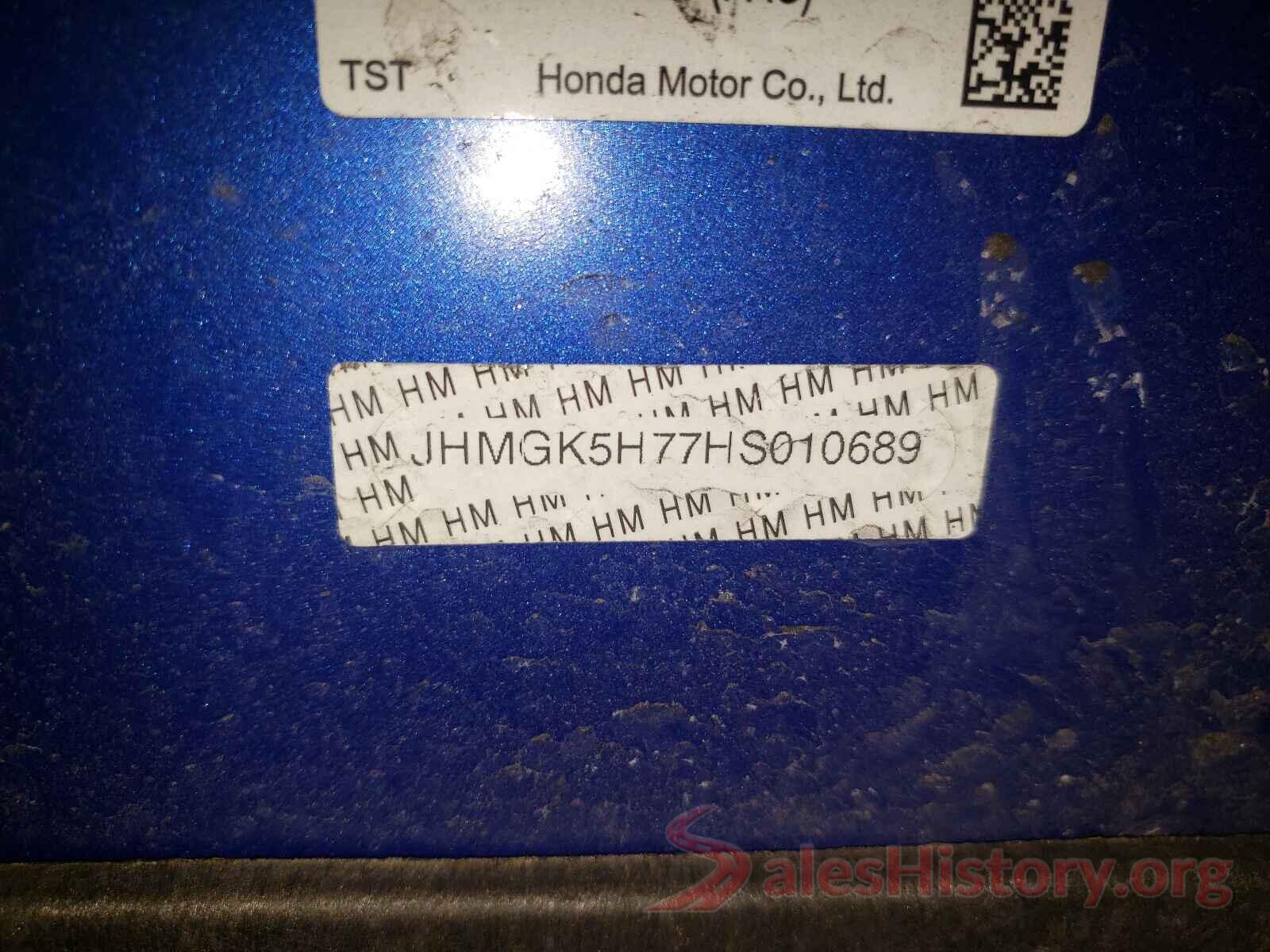 JHMGK5H77HS010689 2017 HONDA FIT