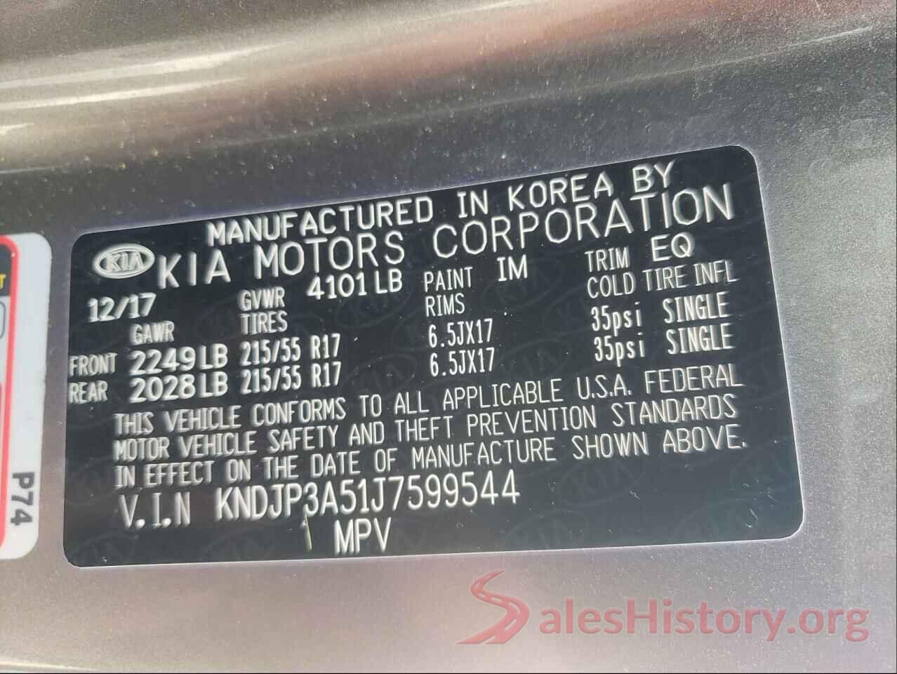 KNDJP3A51J7599544 2018 KIA SOUL