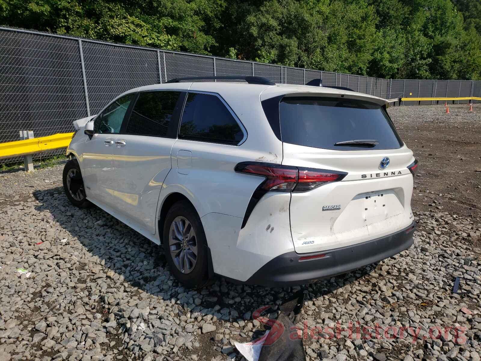 5TDJSKFC8MS020835 2021 TOYOTA SIENNA