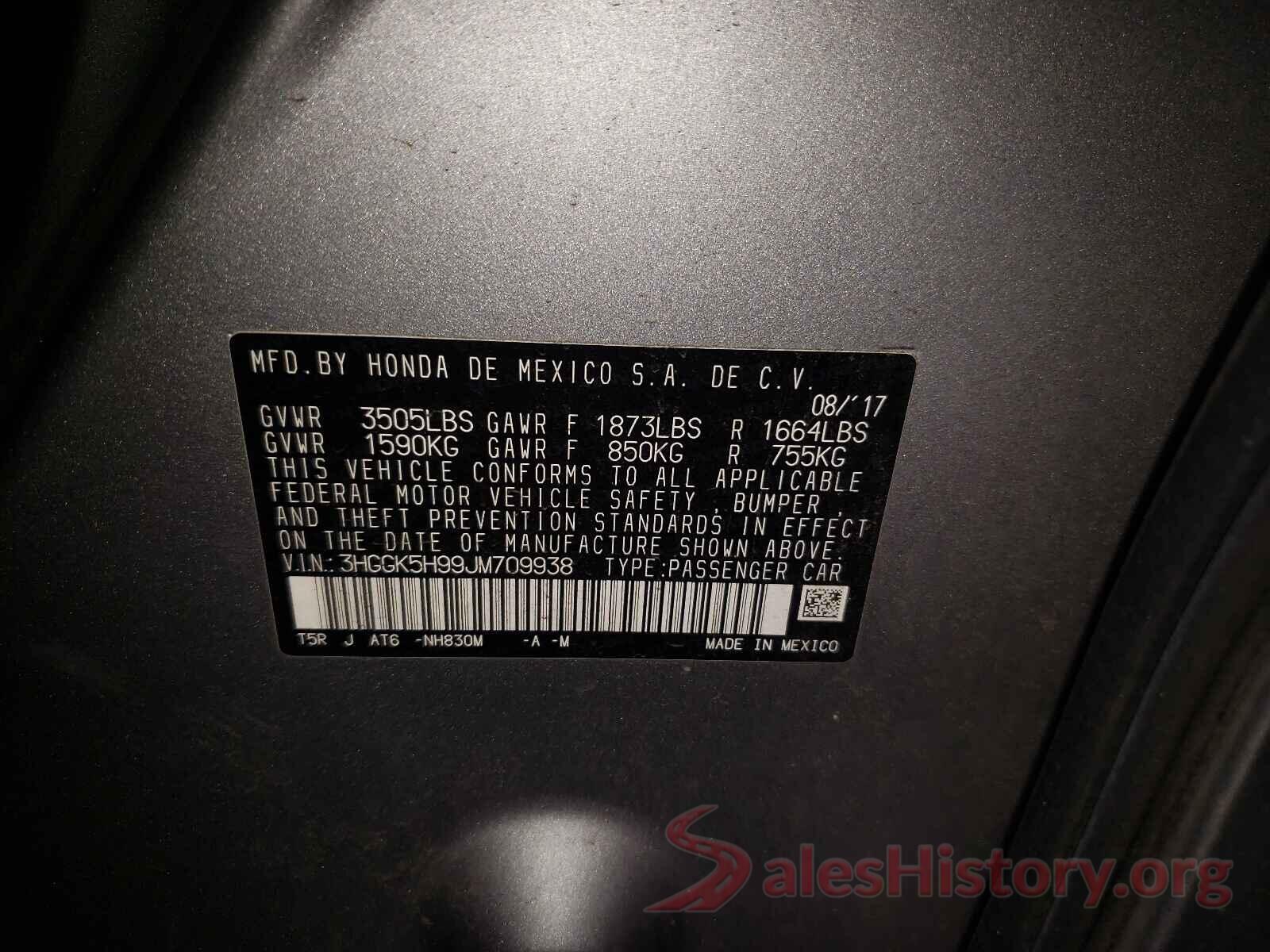 3HGGK5H99JM709938 2018 HONDA FIT