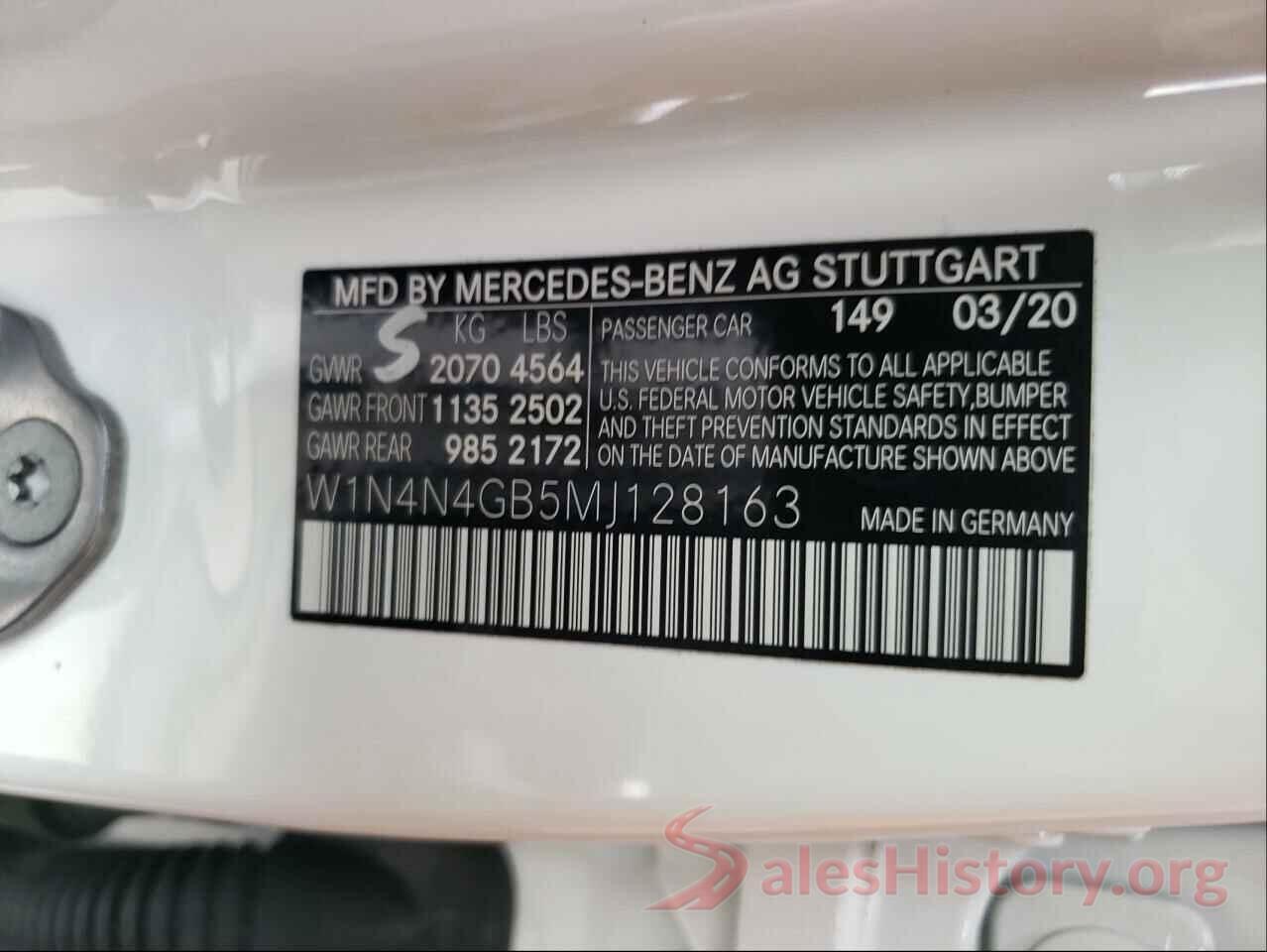 W1N4N4GB5MJ128163 2021 MERCEDES-BENZ GLA-CLASS