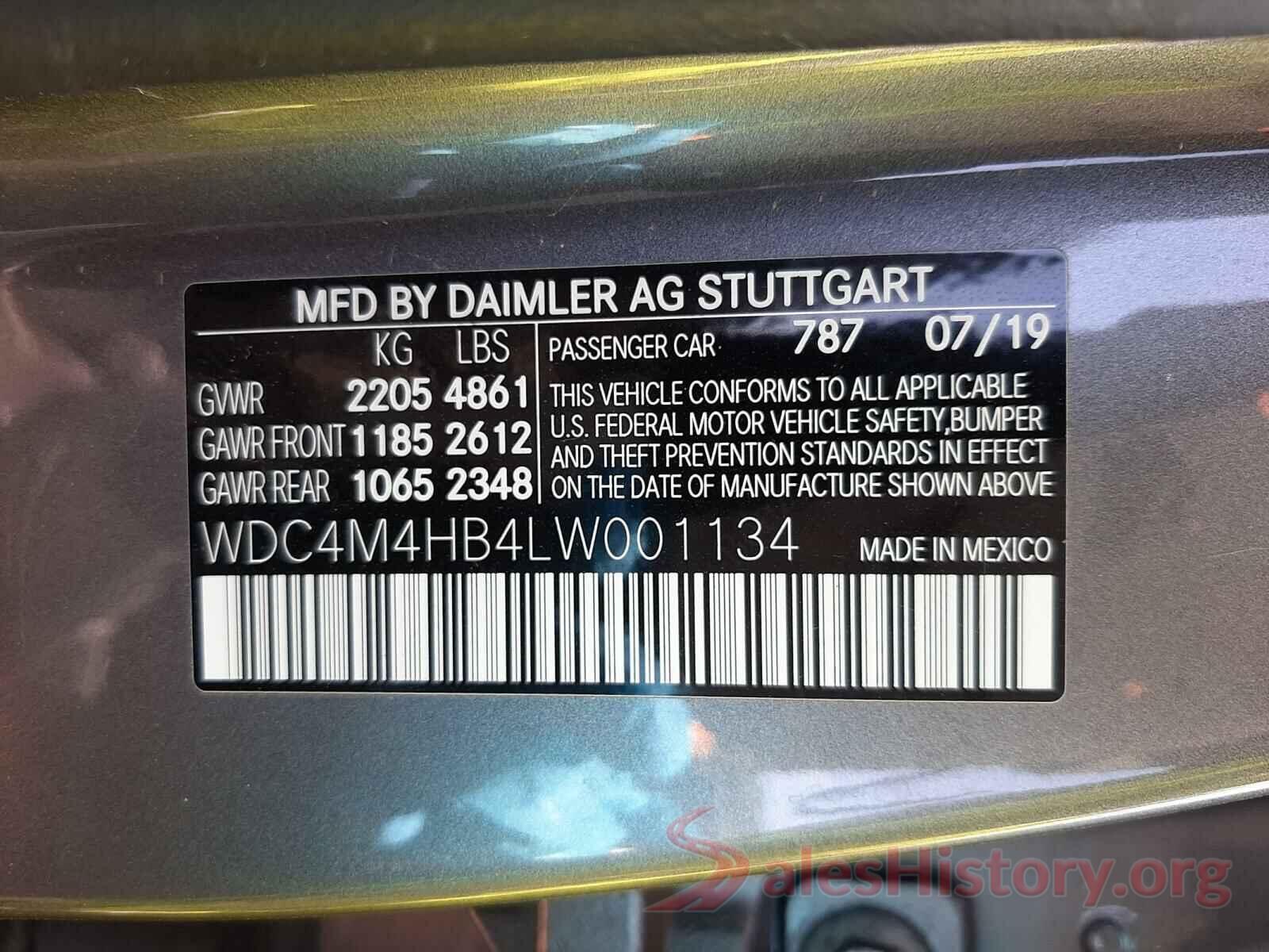 WDC4M4HB4LW001134 2020 MERCEDES-BENZ G CLASS