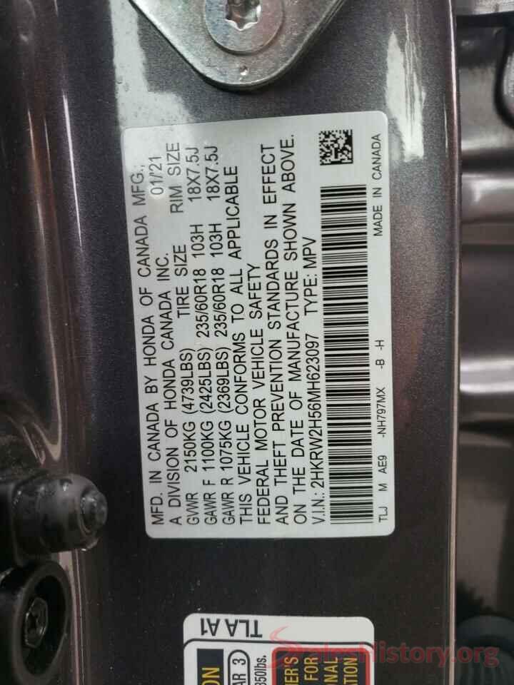 2HKRW2H56MH623097 2021 HONDA CRV