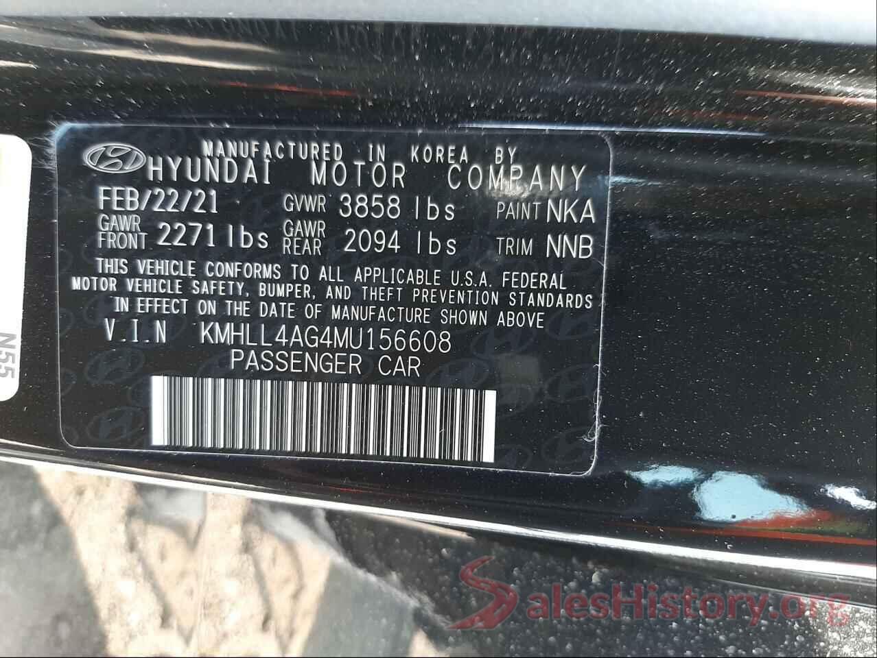 KMHLL4AG4MU156608 2021 HYUNDAI ELANTRA