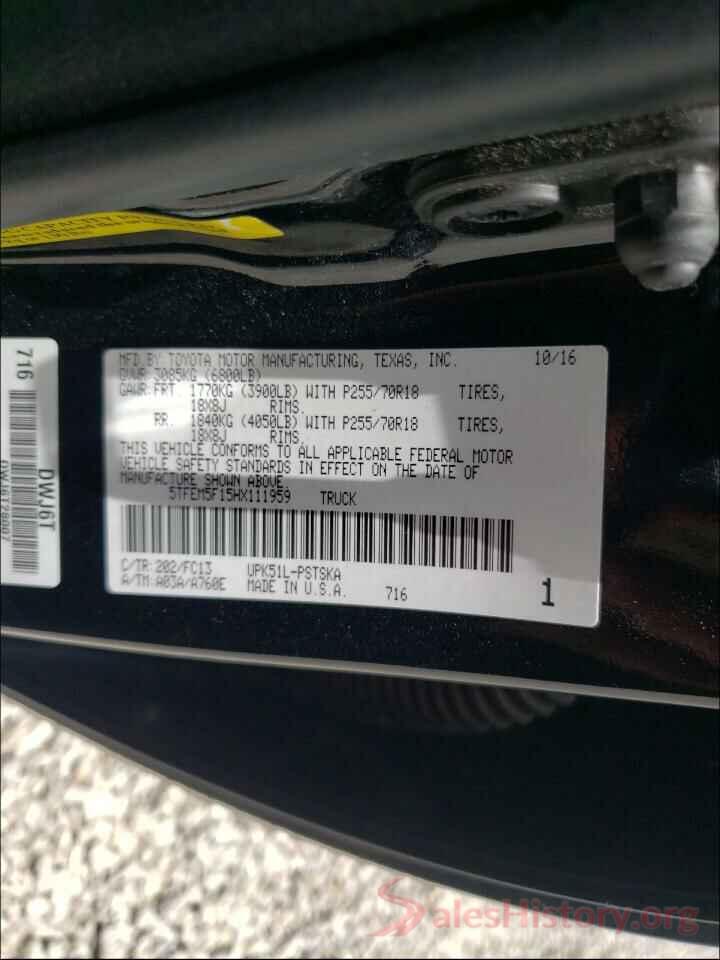 5TFEM5F15HX111959 2017 TOYOTA TUNDRA