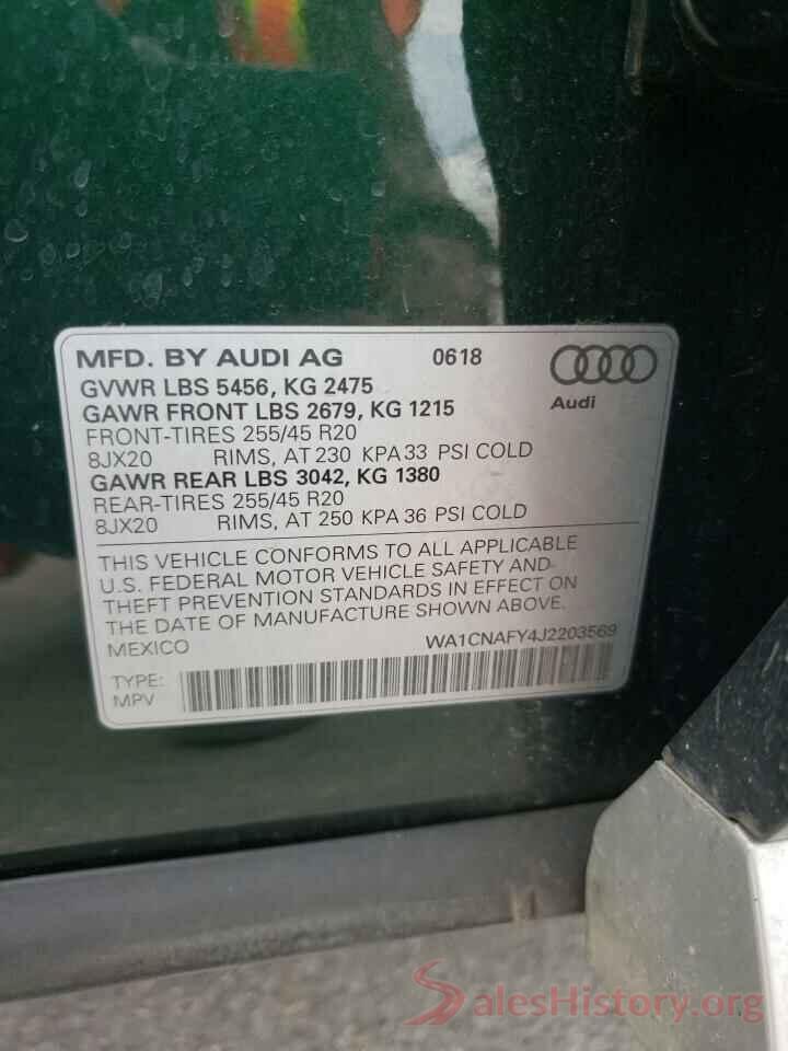 WA1CNAFY4J2203569 2018 AUDI Q5