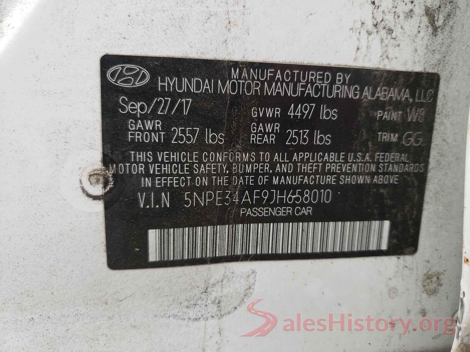 5NPE34AF9JH658010 2018 HYUNDAI SONATA