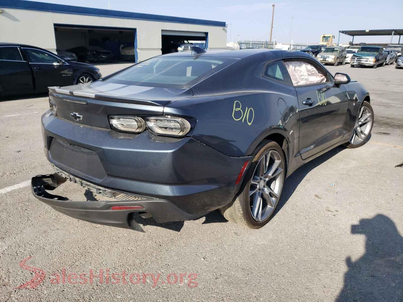 2019 CHEVROLET CAMARO VIN 1G1FB1RX9K0143499, rear 3/4 view