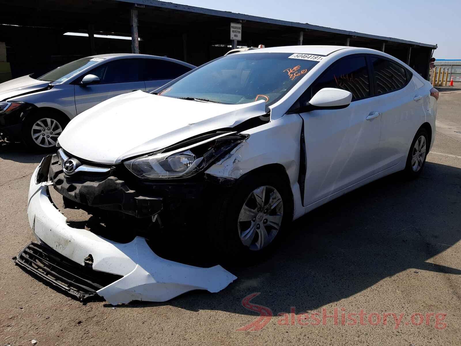 5NPDH4AE4GH663516 2016 HYUNDAI ELANTRA