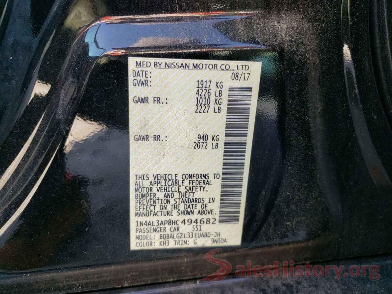 1N4AL3AP8HC494682 2017 NISSAN ALTIMA