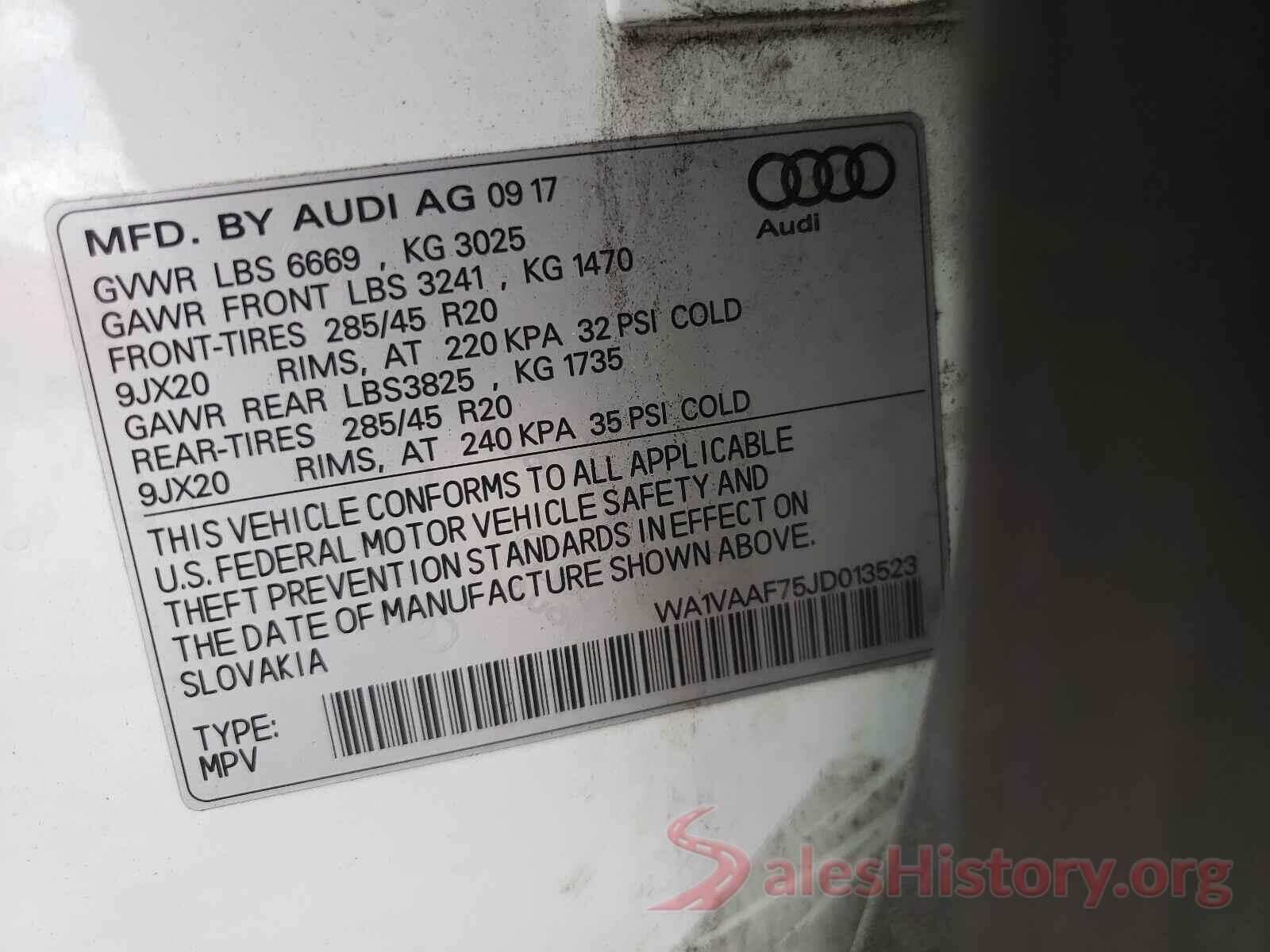 WA1VAAF75JD013523 2018 AUDI Q7