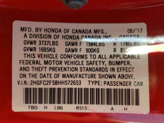 2HGFC2F58HH572653 2017 HONDA CIVIC