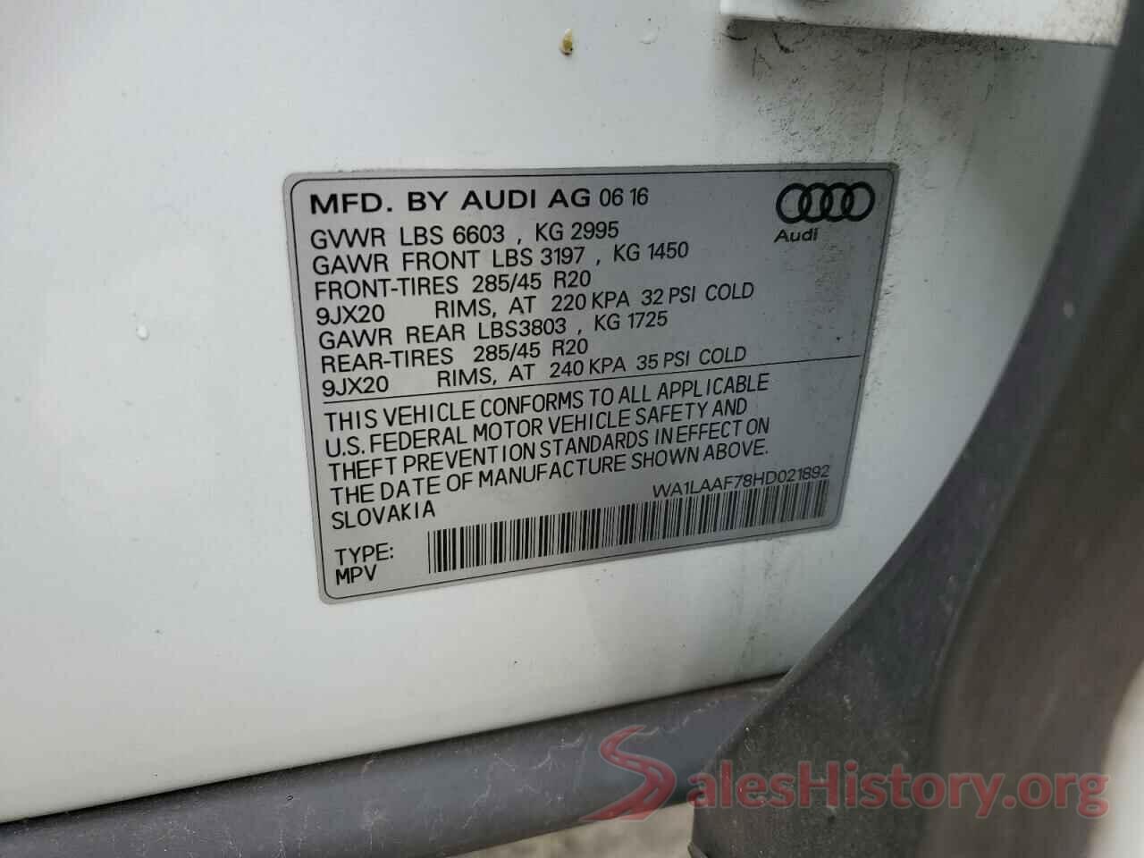 WA1LAAF78HD021892 2017 AUDI Q7