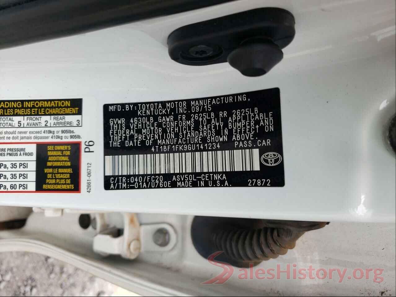 4T1BF1FK9GU141234 2016 TOYOTA CAMRY