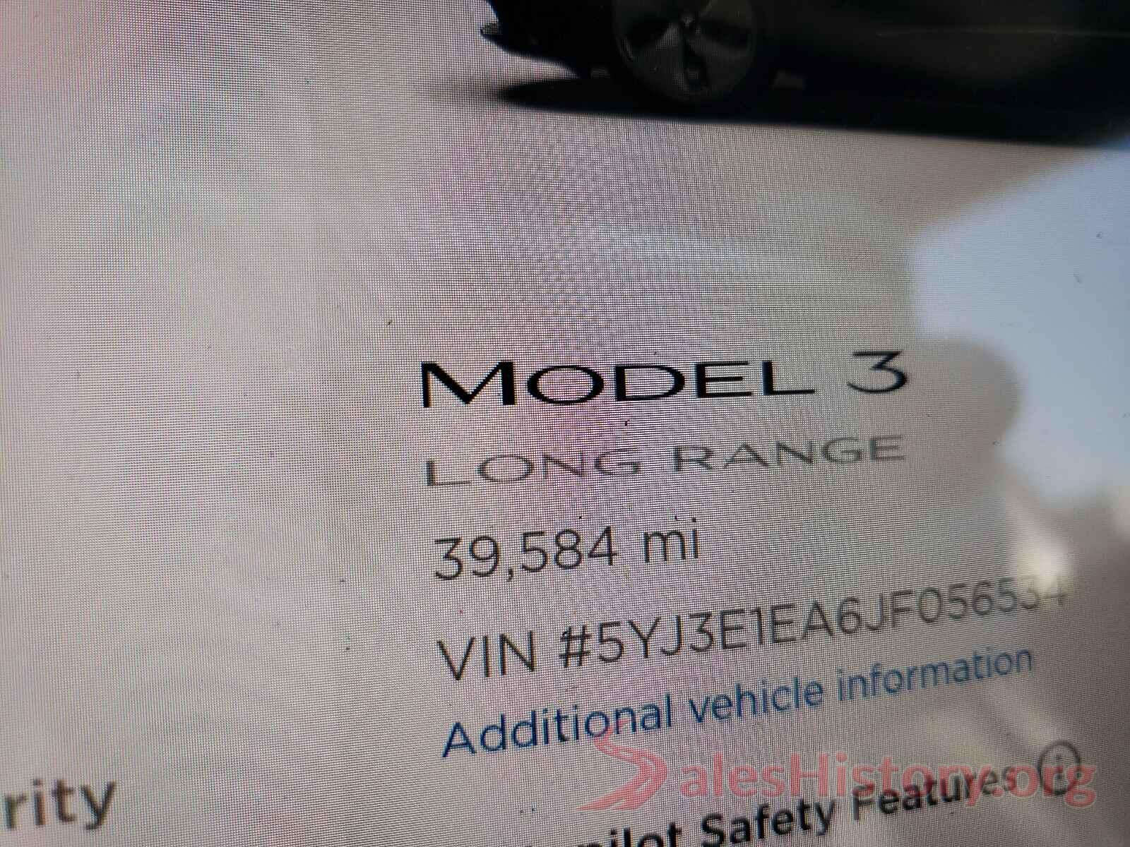 5YJ3E1EA6JF056534 2018 TESLA MODEL 3