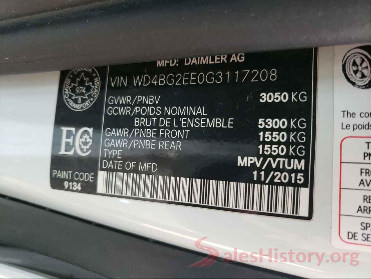 WD4BG2EE0G3117208 2016 MERCEDES-BENZ ALL OTHER