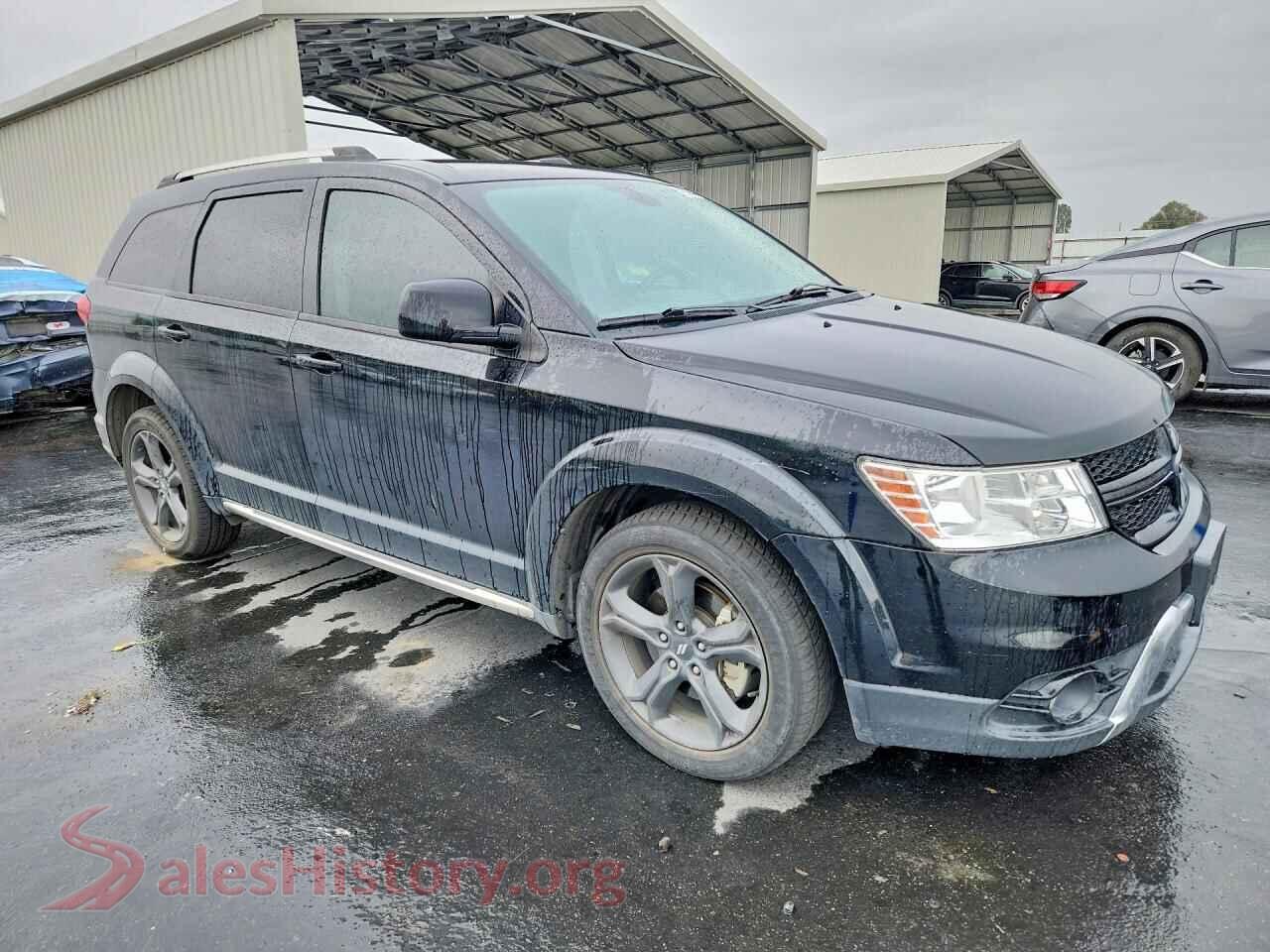 2018 DODGE JOURNEY VIN 3C4PDDGG8JT388712, rear 3/4 view