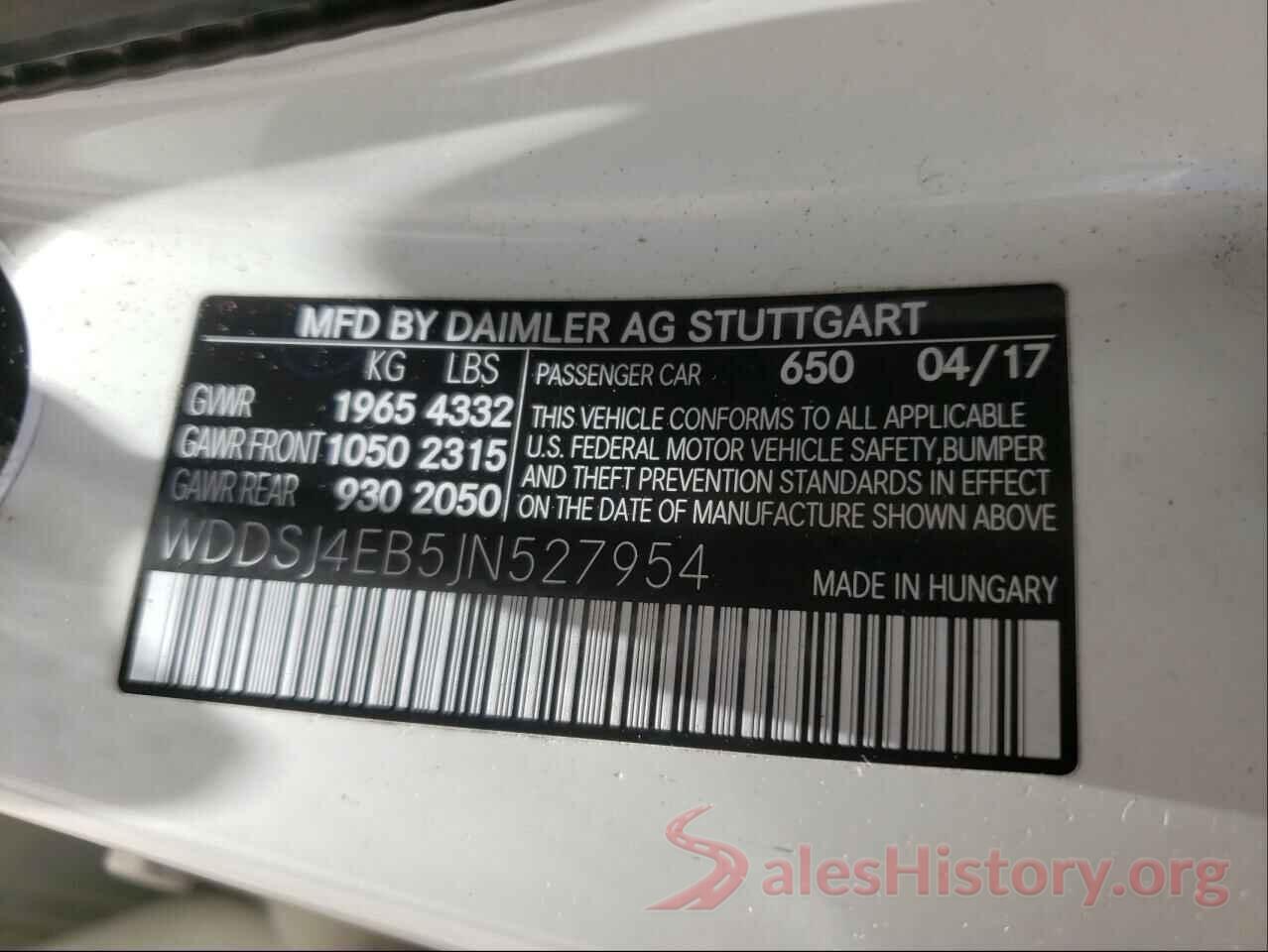 WDDSJ4EB5JN527954 2018 MERCEDES-BENZ C CLASS