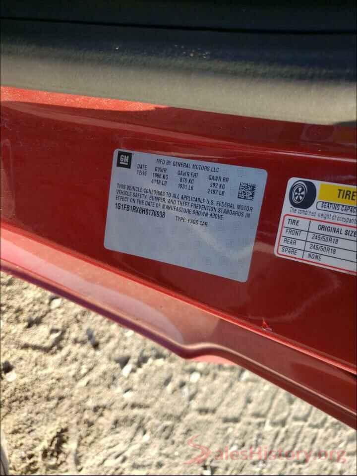 1G1FB1RX8H0176938 2017 CHEVROLET CAMARO