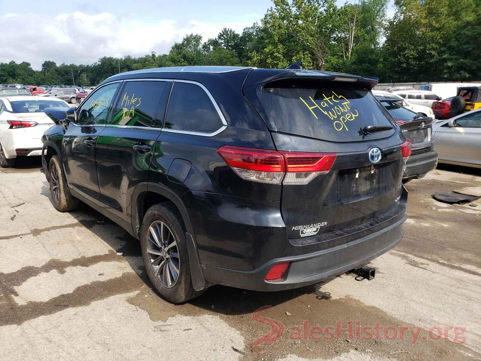 5TDJGRFH1KS077042 2019 TOYOTA HIGHLANDER