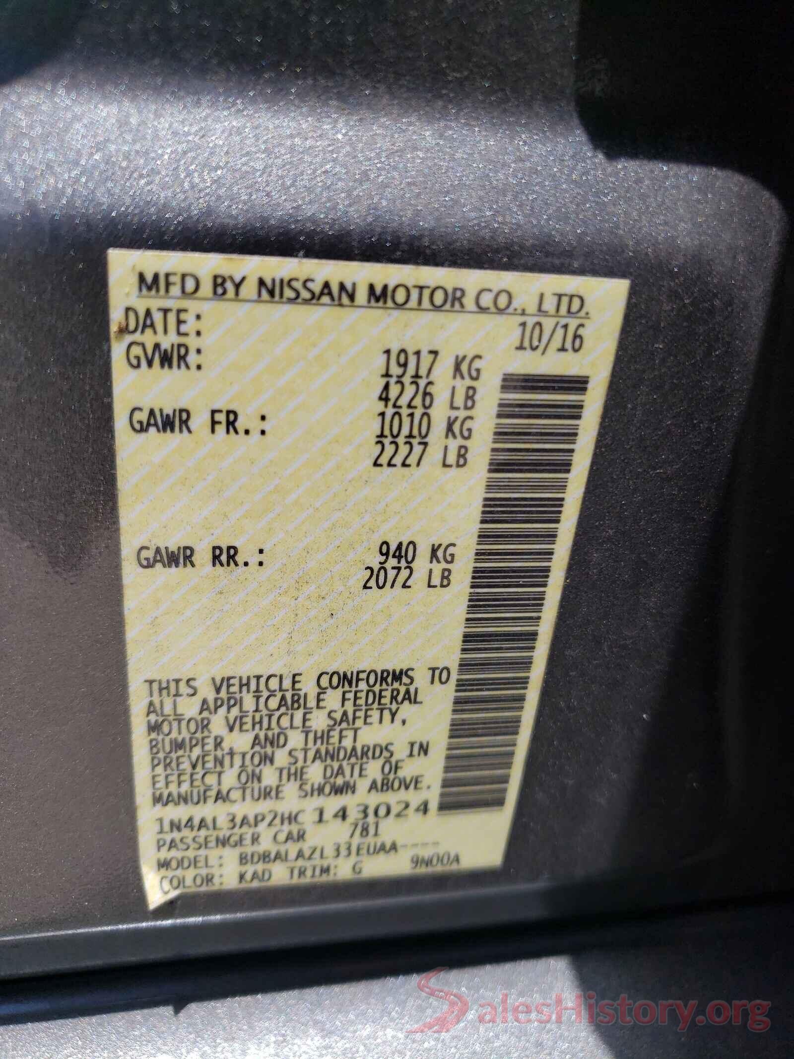 1N4AL3AP2HC143024 2017 NISSAN ALTIMA