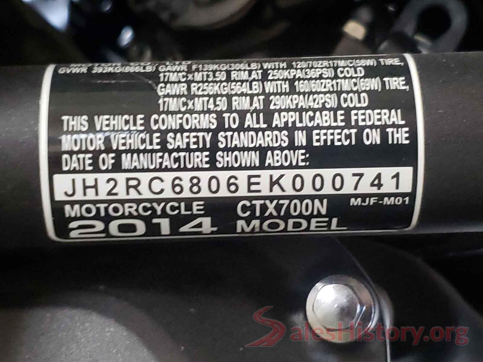 JH2RC6806EK000741 2014 HONDA OTHR CYCLE