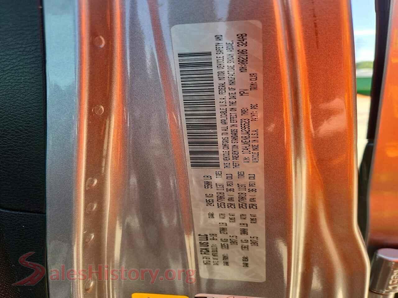 2018 JEEP WRANGLER VIN 1C4HJXEN8JW295523, damage close-up
