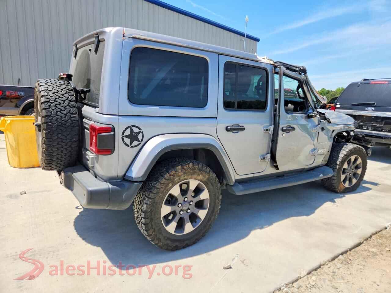 2018 JEEP WRANGLER VIN 1C4HJXEN8JW295523, right side view
