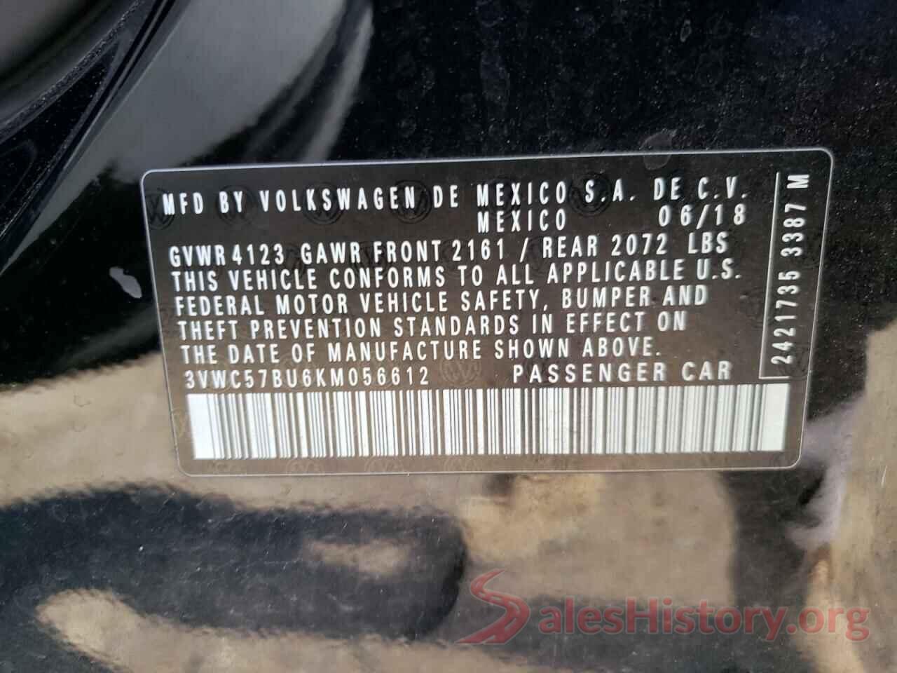 3VWC57BU6KM056612 2019 VOLKSWAGEN JETTA