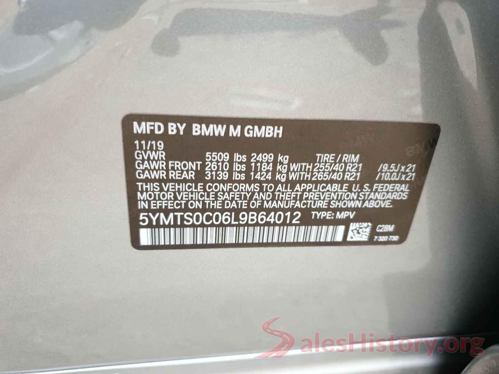 5YMTS0C06L9B64012 2020 BMW X3