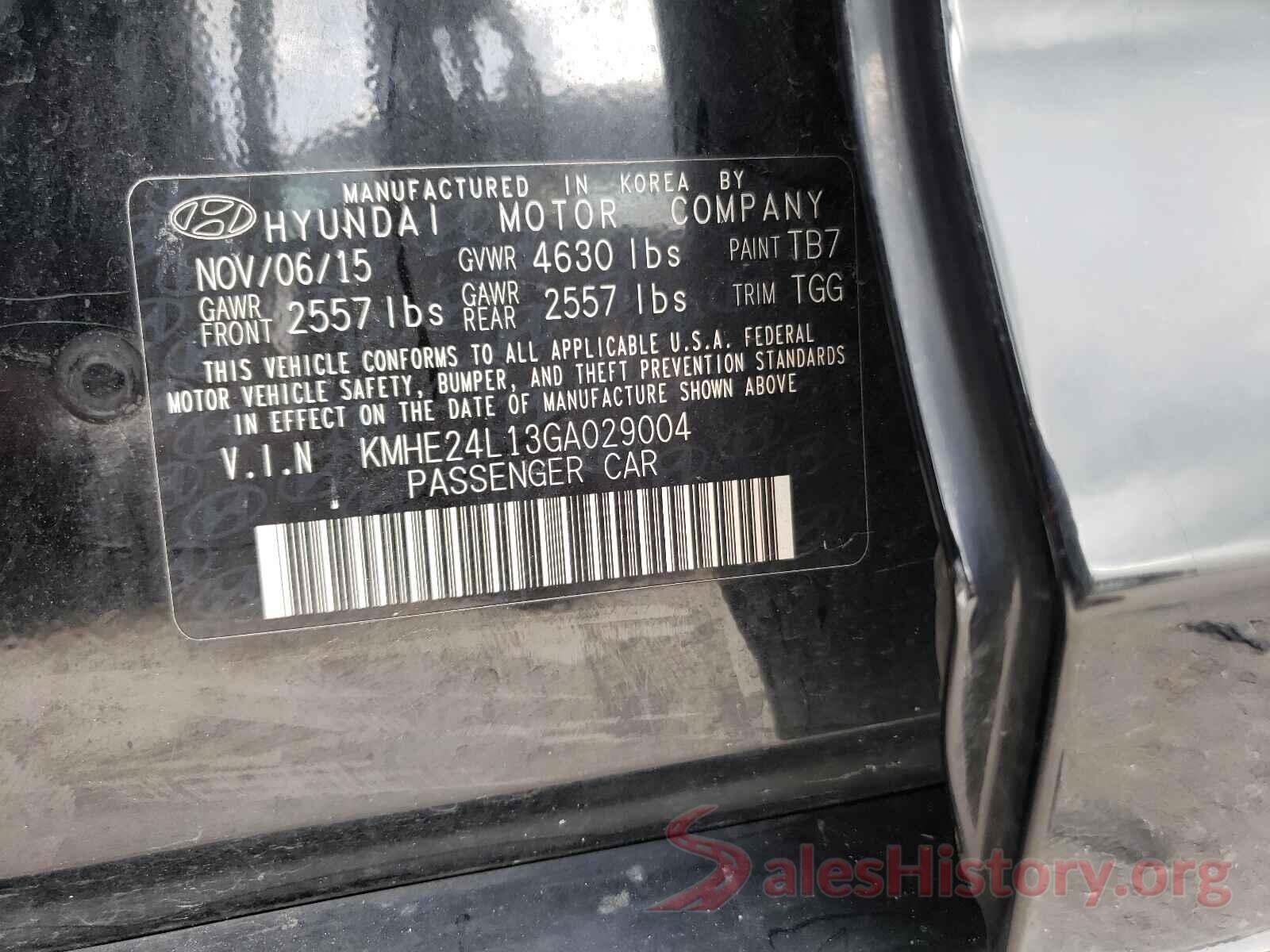 KMHE24L13GA029004 2016 HYUNDAI SONATA