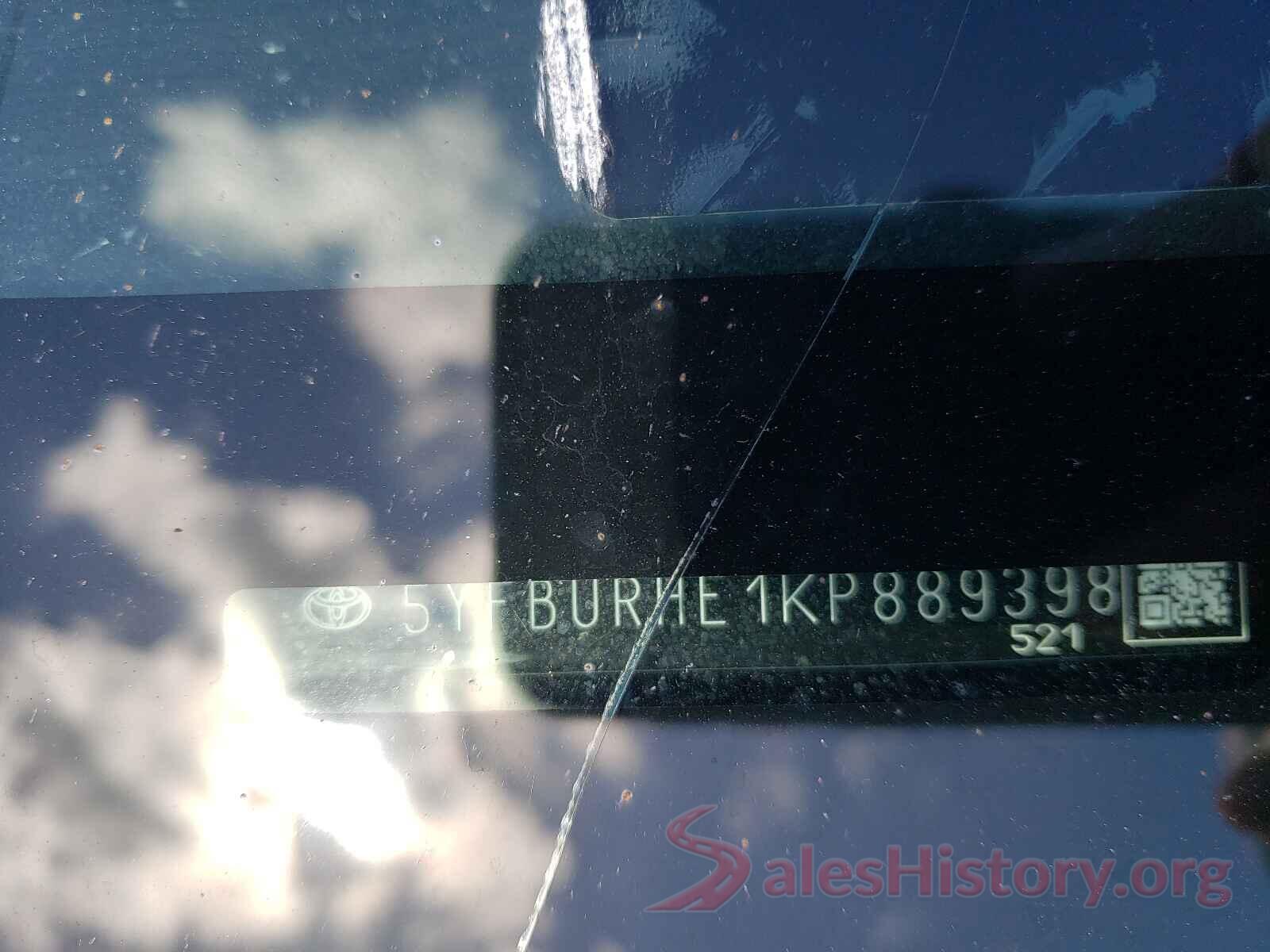 5YFBURHE1KP889398 2019 TOYOTA COROLLA