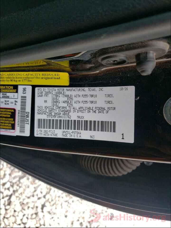 5TFEM5F18HX111762 2017 TOYOTA TUNDRA