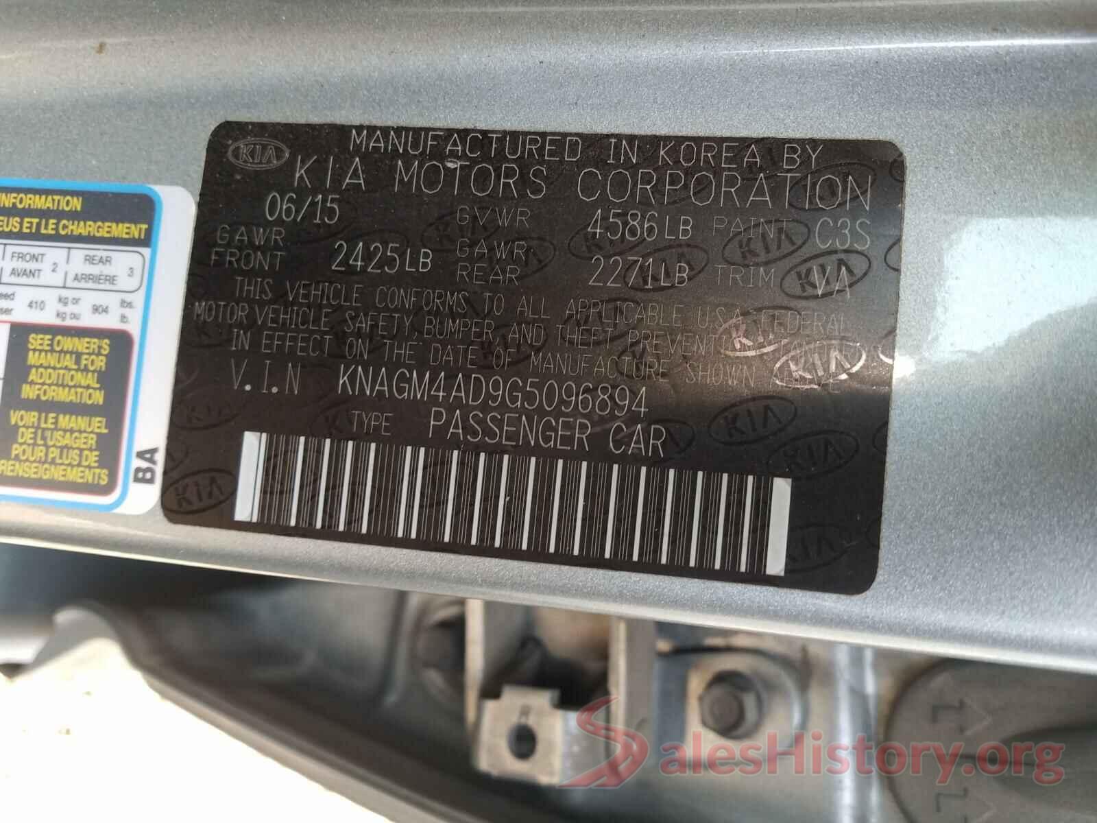 KNAGM4AD9G5096894 2016 KIA OPTIMA