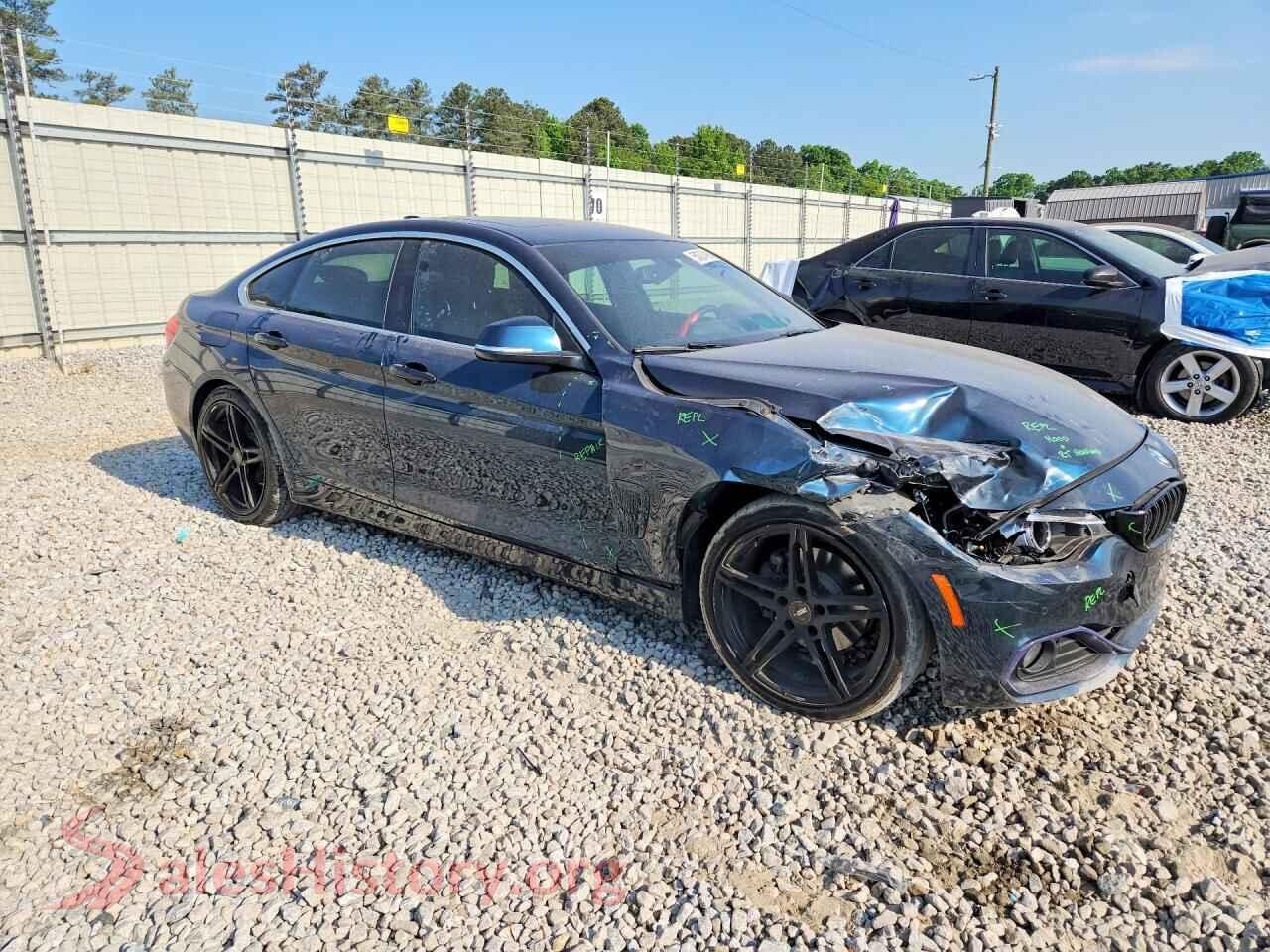 2017 BMW 4 SERIES VIN WBA4F7C34HG789591, rear 3/4 view