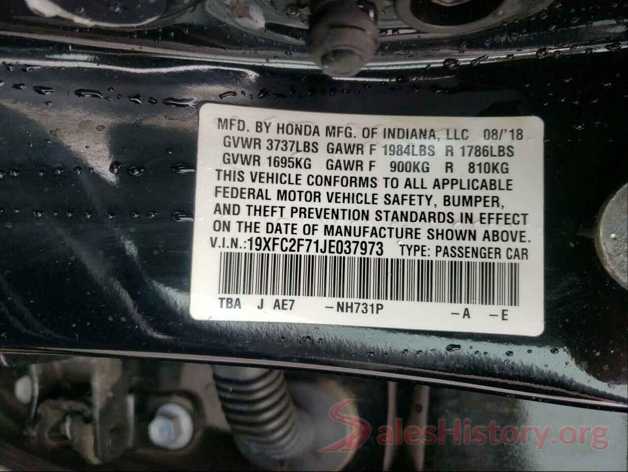 19XFC2F71JE037973 2018 HONDA CIVIC