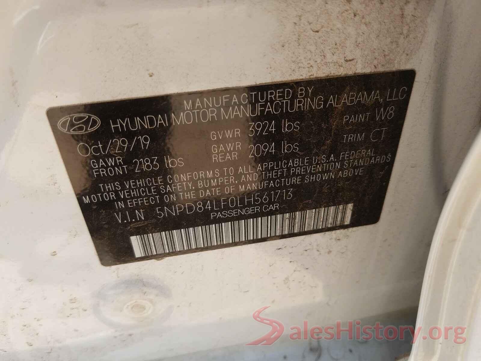 5NPD84LF0LH561713 2020 HYUNDAI ELANTRA