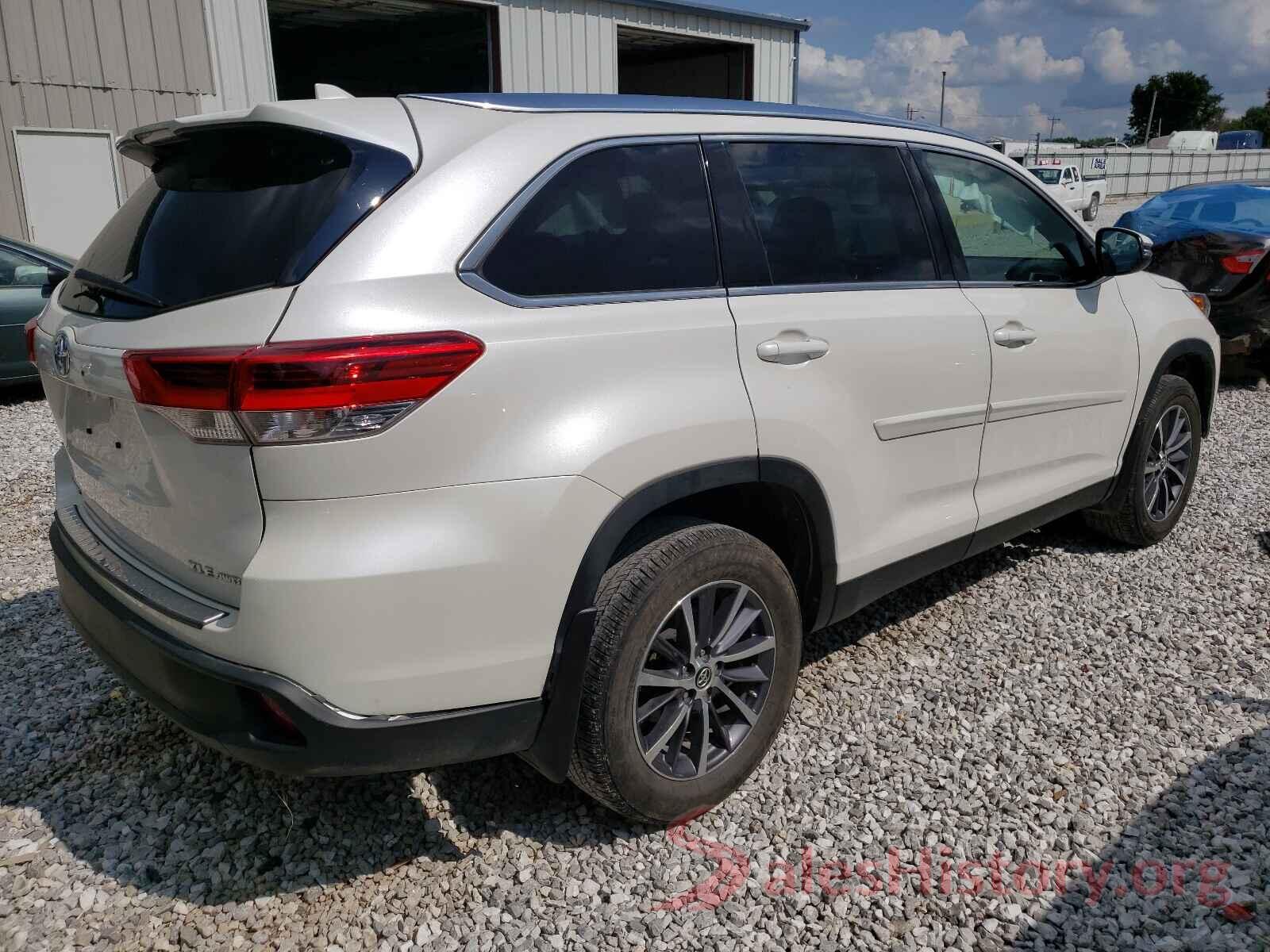 5TDJZRFH9KS601306 2019 TOYOTA HIGHLANDER