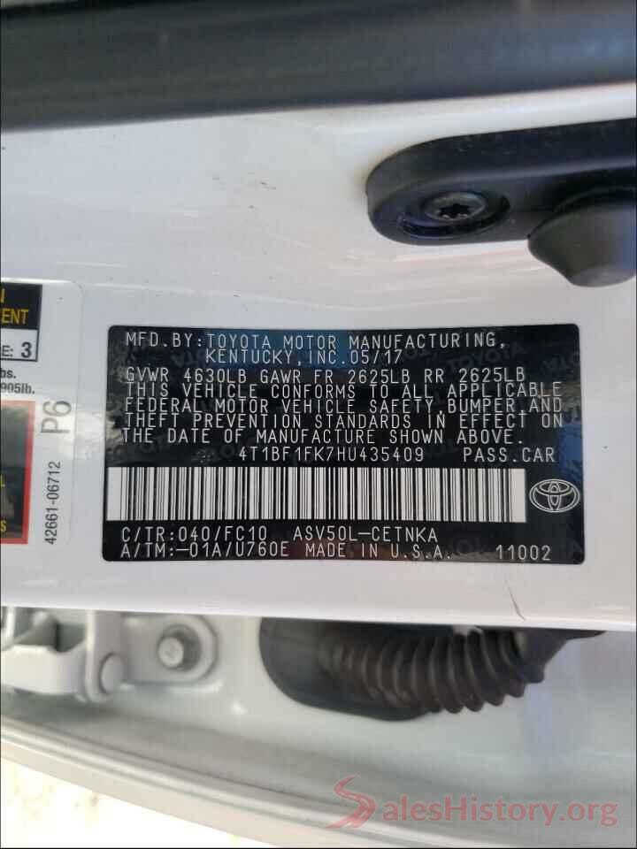 4T1BF1FK7HU435409 2017 TOYOTA CAMRY