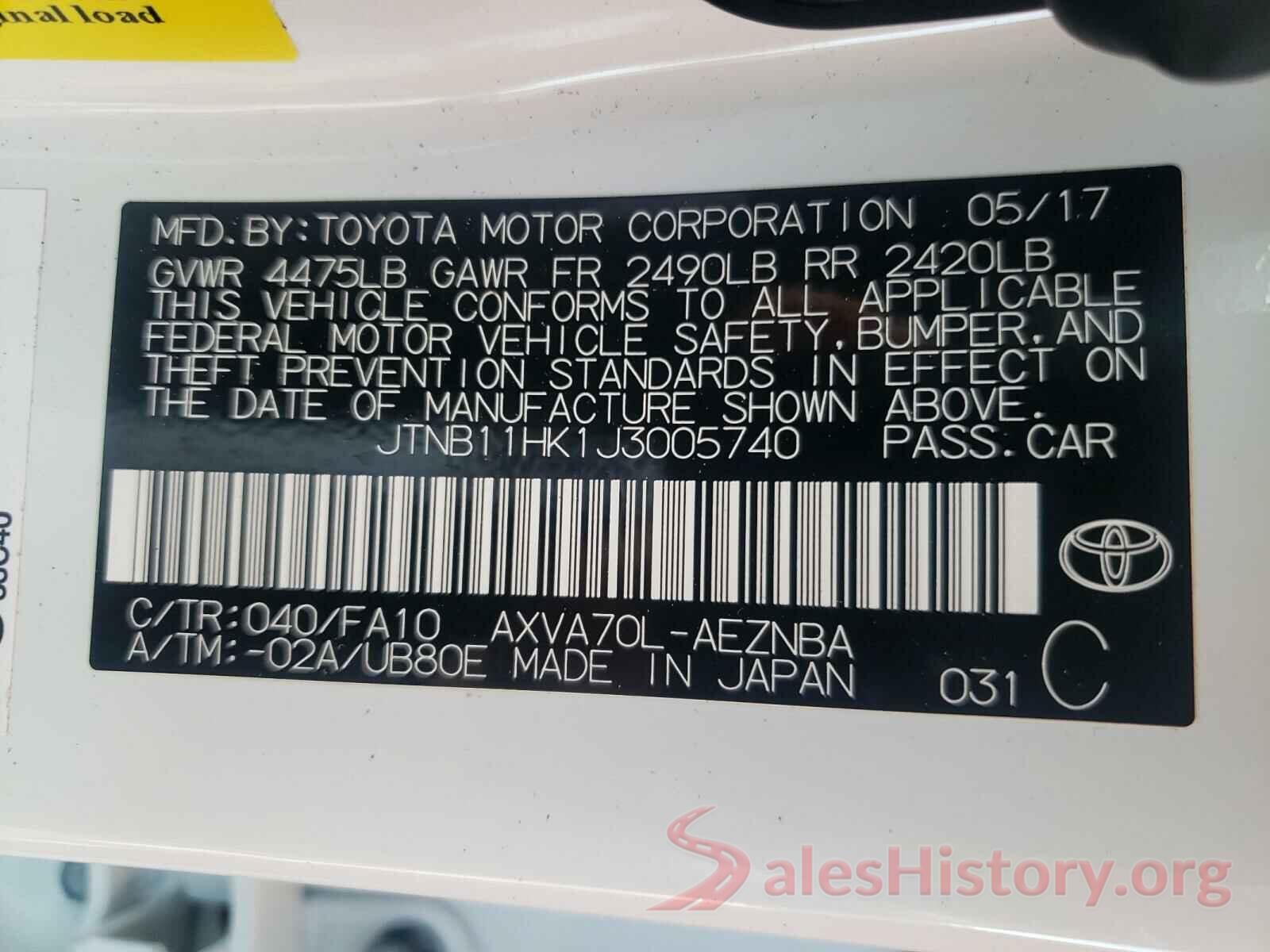 JTNB11HK1J3005740 2018 TOYOTA CAMRY