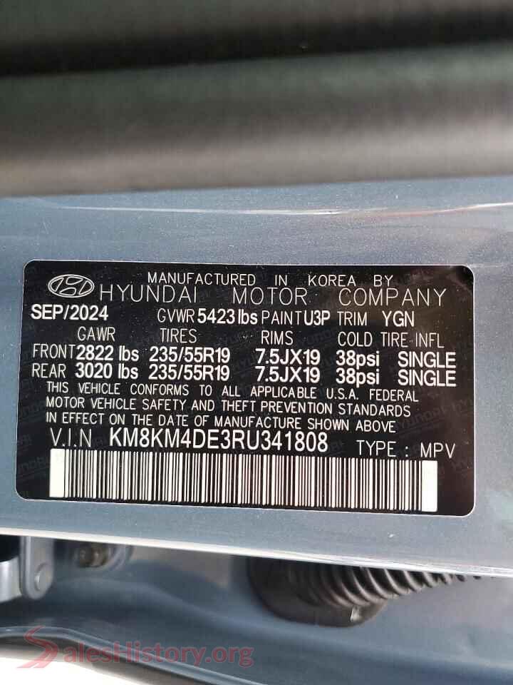 2024 HYUNDAI IONIQ VIN KM8KM4DE3RU341808, wheel and tire