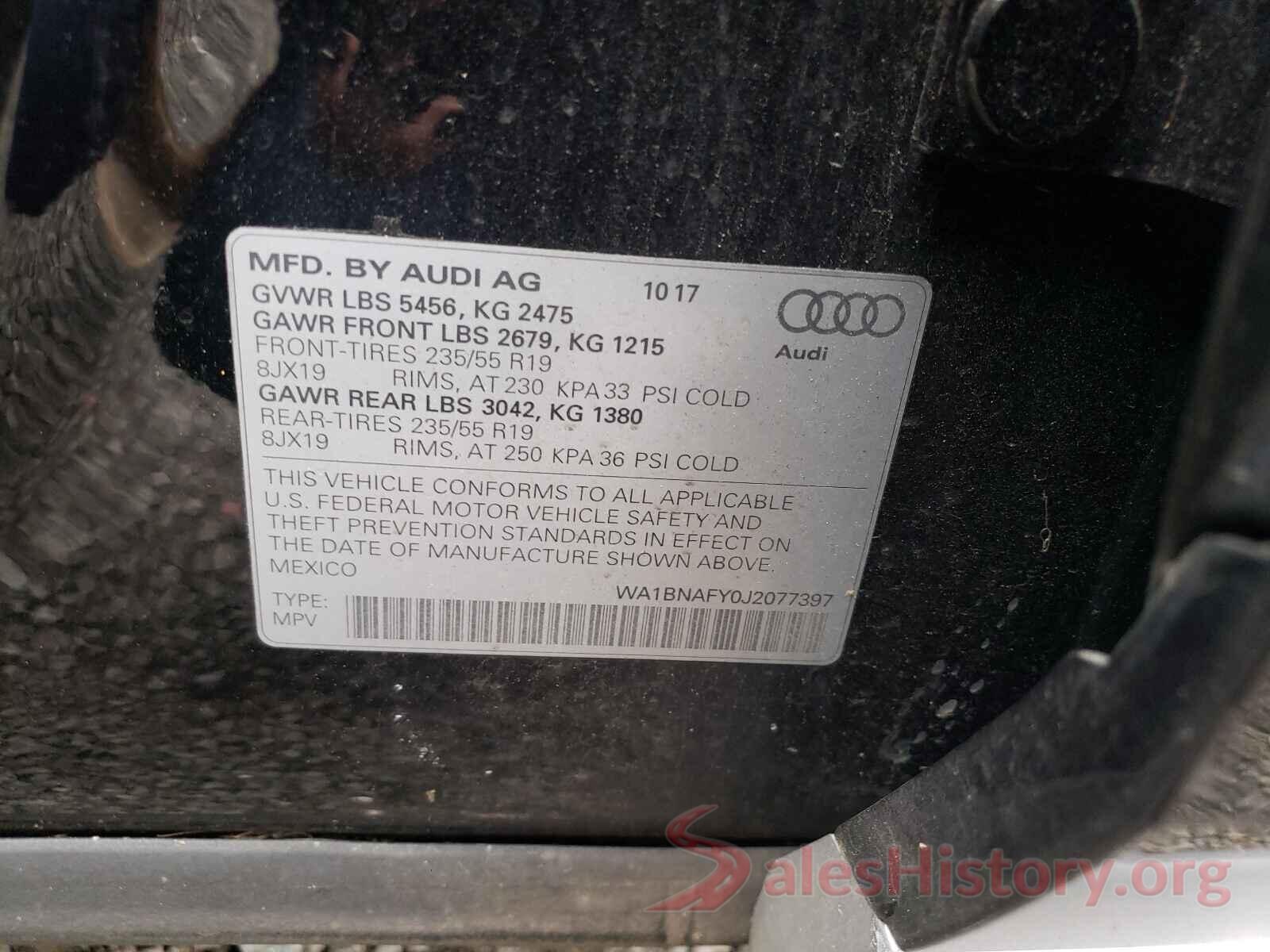 WA1BNAFY0J2077397 2018 AUDI Q5