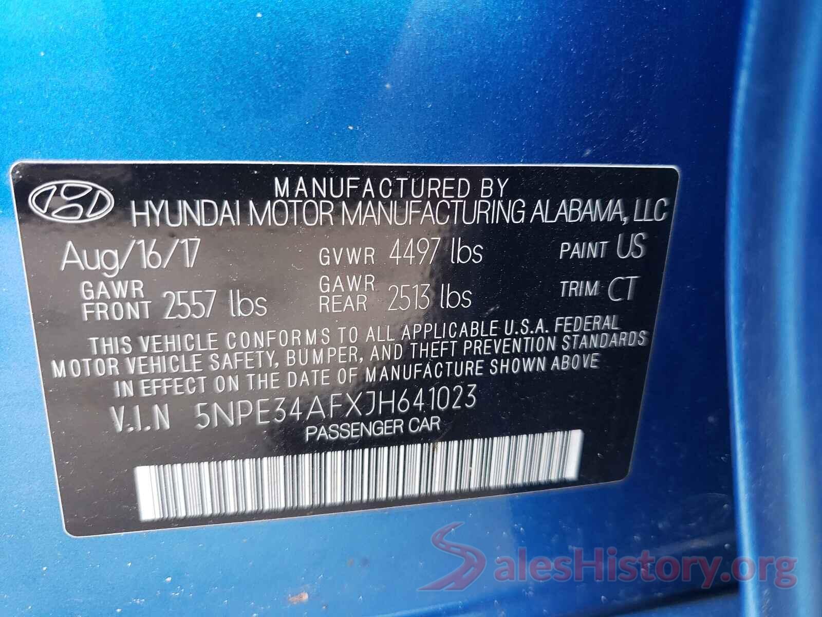 5NPE34AFXJH641023 2018 HYUNDAI SONATA