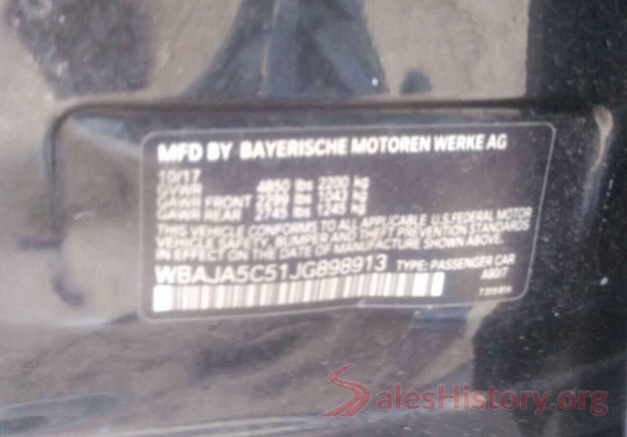 WBAJA5C51JG898913 2018 BMW 5 SERIES