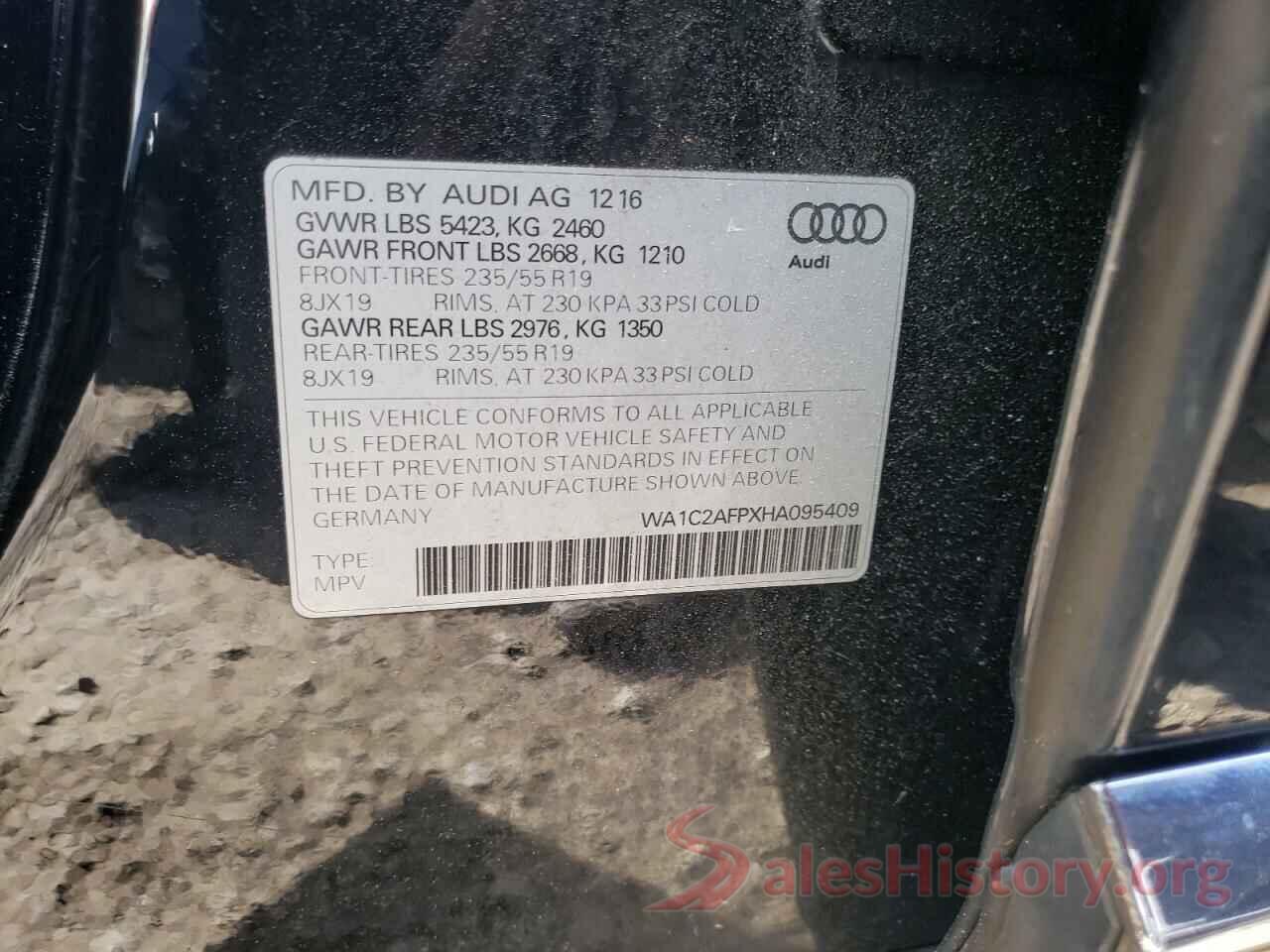 WA1C2AFPXHA095409 2017 AUDI Q5