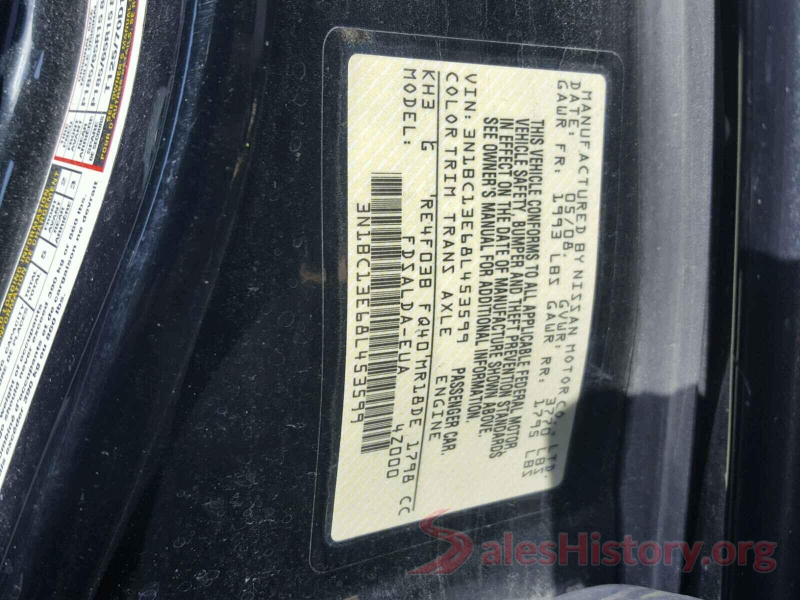 3N1BC13E68L453599 2008 NISSAN VERSA